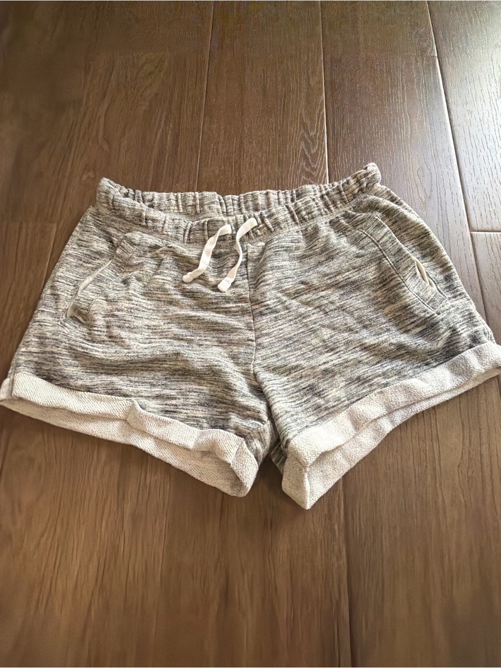 PINK Victoria's Secret Heathered Gray Drawstring Lounge Shorts